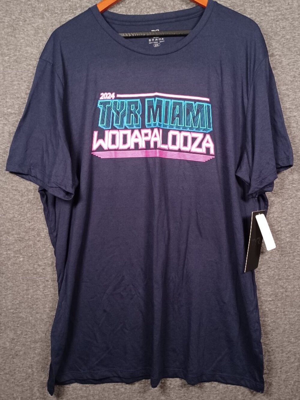 TYR 2024 Miami Wodapalooza Men's XXL Short Sleeve T-Shirt Navy Blue